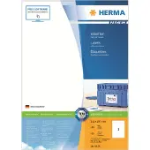 Herma 4428, Valkoinen, Itse kiinnittyvä tulostintarra, A4, Paperi, Laser/Inkjet, Kiinteä