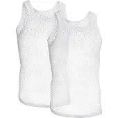 Resterods Brynje Grovmasket Singlet 2-Pa - White - M
