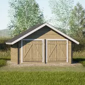 LP GARDEN S-L (16m2) suora umpiseinä hirsilato