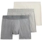 Ralph Lauren Stretch Cotton Boxer Brief 3-Pack - Grey - L