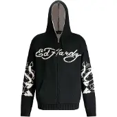 Ed Hardy Neuletakki 'Love Kills' musta / valkoinen