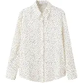 Mango Printed Straight Shirt - Cream - S