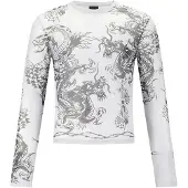 Ed Hardy Paita 'Schlange und Drache' vaaleanharmaa / musta