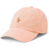 Ralph Lauren Seersucker Ball Cap - Red - ONE SIZE