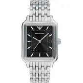 Emporio Armani Analoginen kello musta / hopea