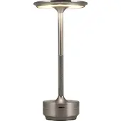 Hobby Hall Ladattava pöytävalaisin – Roiskevesitiivis – 27 cm – Hopea