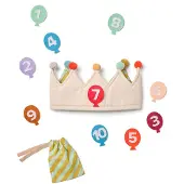 Kids Concept Birthday Crown Dress-Up - Cream - ONE SIZE
