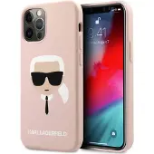 Karl Lagerfeld Silicone Ikonik Karl's Head - Suojakuori iPhone 13 Pro Maxille (vaaleanpunainen)