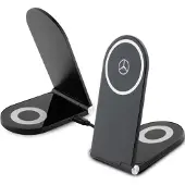 Mercedes Folding 2-in-1 inductive charge MEMFBGSLK 15W black/black Silver Star MagSafe