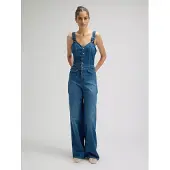 Lee Jeans Cut Out Jumpsuit - Blue - XL x 00