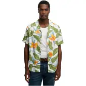 Superdry for man. M4011128A Shirt Hawaiian green (XXL), Casual, Modal, Short sleeve
