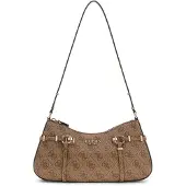 GUESS Olkalaukku 'Leona' beige / ruskea