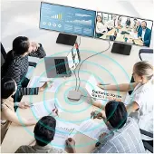 J5CREATE USB-C Dual 4K Speakerphone Dock Pro -telakointiasema, hopea