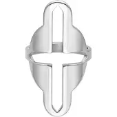 Wildcat Big Cross Cutted Ring - Srebrna, 22,0 mm