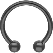 Wildcat Basic Circular Barbell - lävistyskoru - 4,0 mm, 8,0 mm, 15,0 mm, Musta metalli