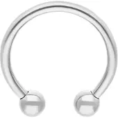 Wildcat Basic Circular Barbell - lävistyskoru - 1,6 mm, 5,0 mm, 13,0 mm, Hopeinen metalli