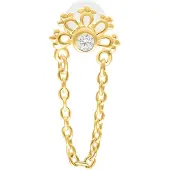 Wildcat Crystal Sunrise Push Fit Labret - 5,0 mm, Kultainen metalli