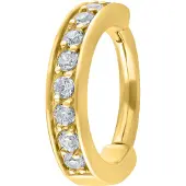 Wildcat Hinged Ring<!--641004c4d8219--> - Kultainen metalli, Valkoinen, 10,0 mm