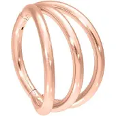 Wildcat 3 Rings Clicker - lävistysrengas - Ruusukultainen metalli, 12,0 mm