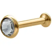 Wildcat Mini Titan Labret for Triple Piercing - Lävistyskoru - 1,2 mm, 6,0 mm, Kultainen metalli, 4,0 mm