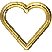 Wildcat Heart Clicker - saranallinen lävistyskoru - Kultainen metalli