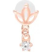 Wildcat Lotus Push Fit Labret - 8,0 mm, Ruusukultainen metalli