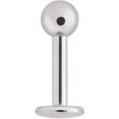 Wildcat Silver Stainless Steel Labret - lävistyskoru - 2,0 mm, 10,0 mm, 5,0 mm