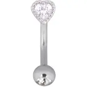 Wildcat Heart Micro Bananabell<!--641fd9517d905--> - 1,6 mm, 12,0 mm, Hopeinen metalli