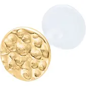 Wildcat Big Circle Hammered Push Fit Labret - Lävistyskoru - 5,0 mm, Kultainen metalli