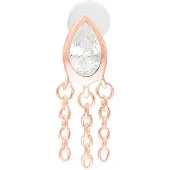 Wildcat Linda Push Fit Labret - 9,0 mm, Ruusukultainen metalli