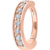 Wildcat Hinged Ring<!--641004c4d8219--> - Ruusukultainen metalli, Valkoinen, 12,0 mm