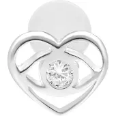 Wildcat Lovely Eye Push Fit Labret - 6,0 mm, Hopeinen metalli