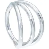Wildcat 3 Rings Clicker - lävistysrengas - Hopeinen metalli, 10,0 mm