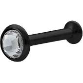 Wildcat Mini Titan Labret for Triple Piercing - Lävistyskoru - 1,2 mm, 7,0 mm, Musta metalli, 4,0 mm