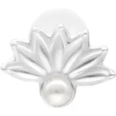 Wildcat Pearl Peacock Push Fit Labret - 9,0 mm, Hopeinen metalli