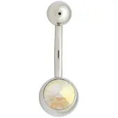 Wildcat Double Jewelled Navel Bananabell - napakoru - 1,6 mm, 10,0 mm, Aurora Boreale, Hopeinen metalli