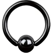 Wildcat Basic Clip in Ring - BCR-lävistysrengas - 1,0 mm, 4,0 mm, 6,0 mm, Musta metalli