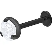 Wildcat Single Crystal Push-Fit Labret - lävistyskoru - 8,0 mm, Musta metalli, 5,0 mm