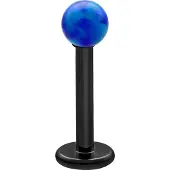 Wildcat Opal Ball Micro Labret - 6,0 mm, Tummansininen