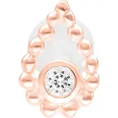 Wildcat Bead Drop Push Fit Labret - 6,0 mm, Ruusukultainen metalli