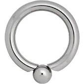 Wildcat Basic Screw in Ball Ring - lävistysrengas - 4,0 mm, Hopeinen metalli, 8,0 mm, 15,0 mm