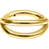 Wildcat Double Row Clicker - Lävistysrengas - 1,2 mm, Kultainen metalli, 7,0 mm
