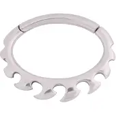 Wildcat Hinged Crush Daith Septum Clicker - Srebrna