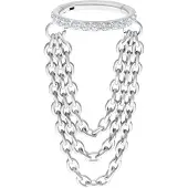 Wildcat Crystal Triple Chain Clicker - Lävistysrengas - 8,0 mm