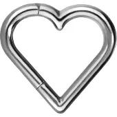 Wildcat Heart Clicker - saranallinen lävistyskoru - Hopeinen metalli