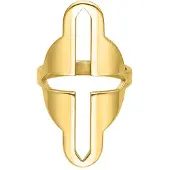 Wildcat Big Cross Cutted Ring - Zlata, 17,0 mm
