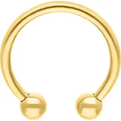 Wildcat Basic Circular Barbell - lävistyskoru - 1,2 mm, 3,0 mm, 12,0 mm, Kultainen metalli