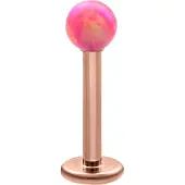 Wildcat Opal Ball Micro Labret - 9,0 mm, Light Hot Pink