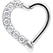 Wildcat Crystal Heart Ring - Srebrna, 8,0 mm, Desna