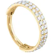 Wildcat 2 Rings Crystal Clicker<!--63fedd58a8de4--> - Kultainen metalli, 8,0 mm